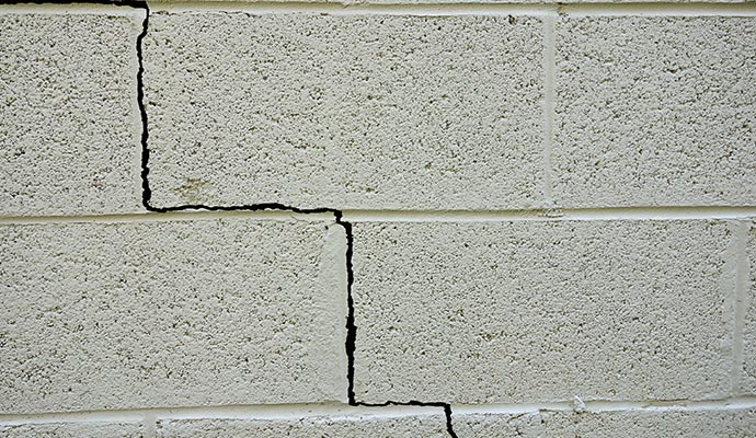 Cracked wall