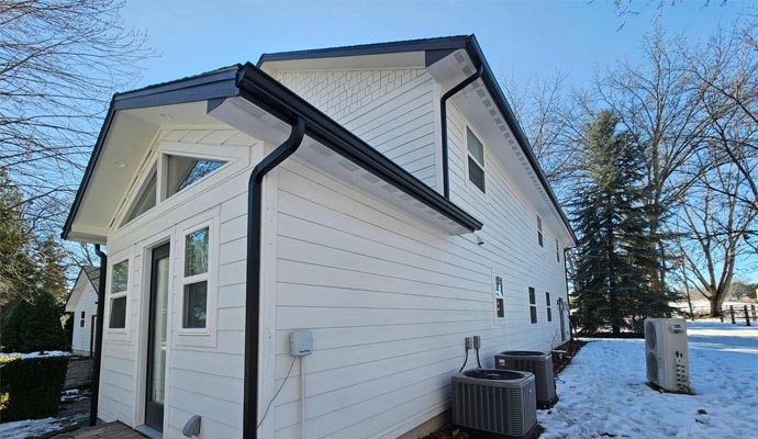 Professional rain gutter system for modern homes.