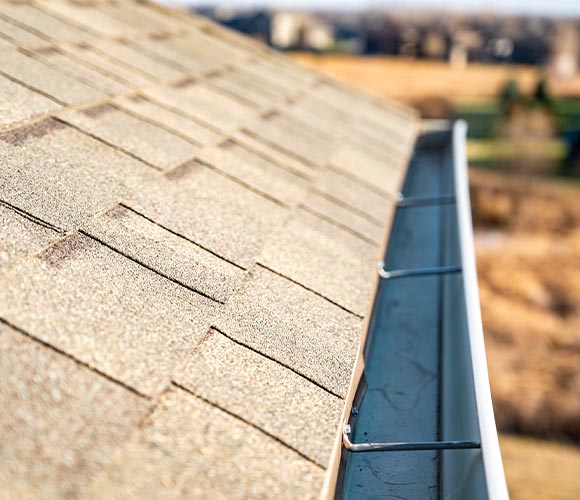 Residential clean gutter.