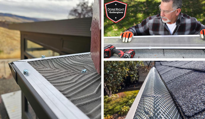 Collage of different gutter guards