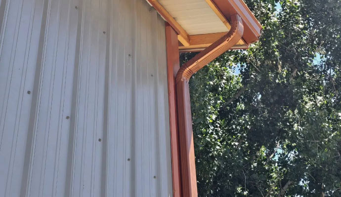Copper downspout