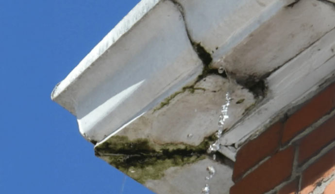 Gutters with small leaks