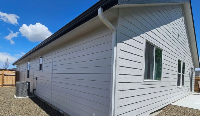 Installed downspout system