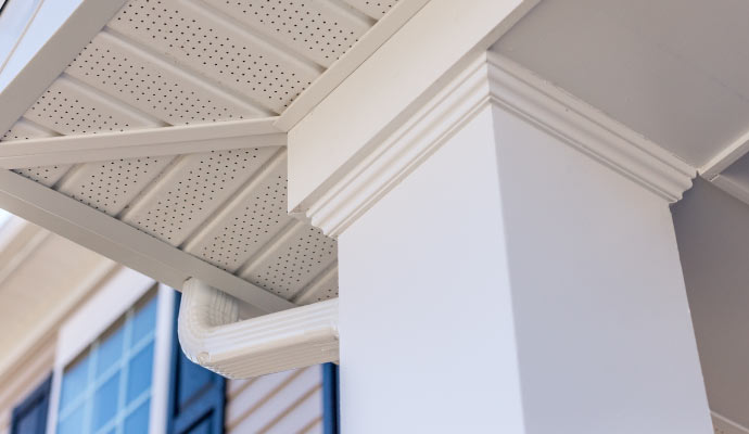 Installed soffit