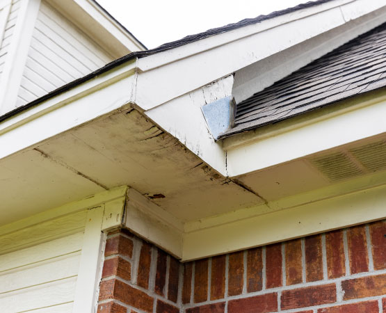 Damaged soffit and fascia