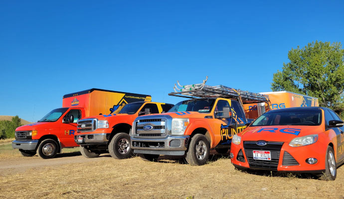 Hunter Rain Gutter service vehicle